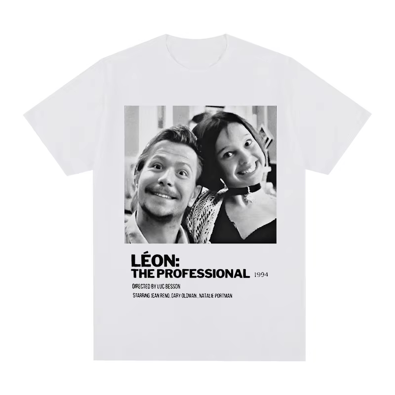 Jeans Shirt Fashion For Men - Léon Vintage T-shirt Film Profesyonel Luc