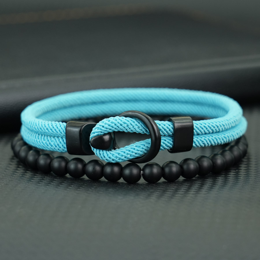 Milan Men'S Fashion - Trendy 2 Adet Boncuk Kordon Bilezik