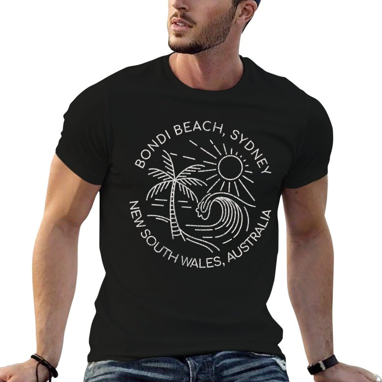 Men'S Fashion Sydney - Bondi Beach Sydney Avustralya Metin Retro