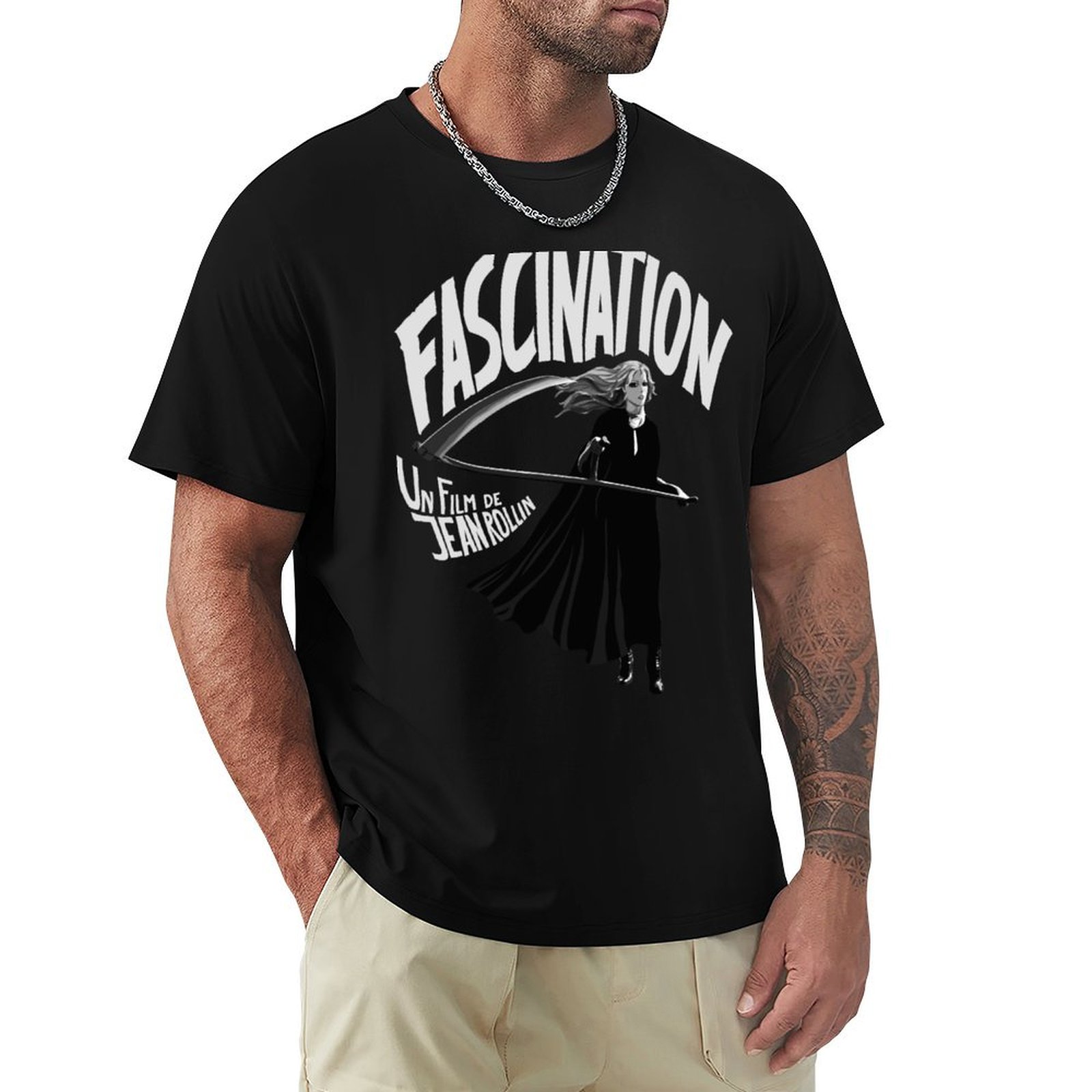 Jeans Shirt Fashion For Men - Fascination Jean Rollin Tişörtü Sokak Modası