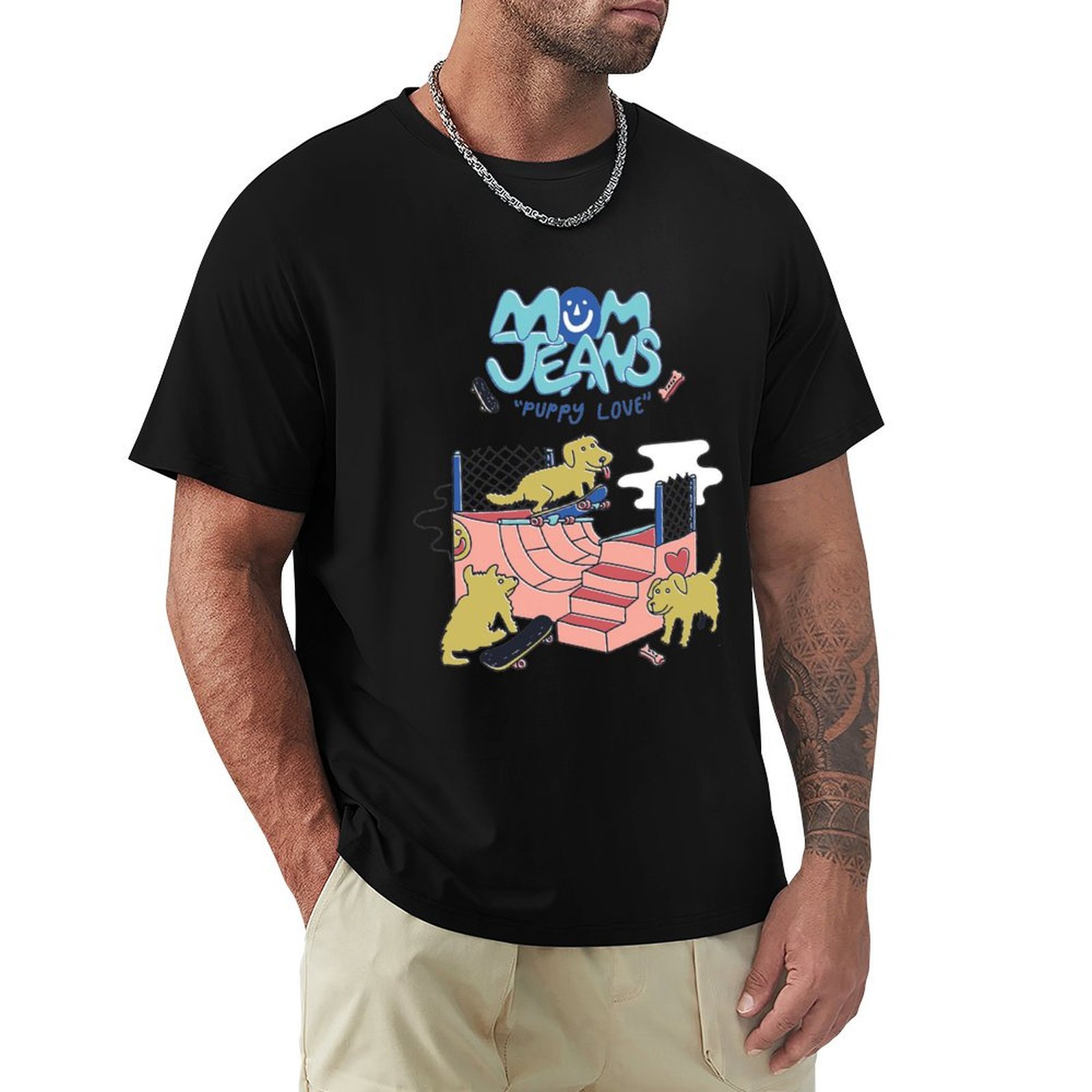 Jeans Shirt Fashion For Men - Mom Jeans marka köpek aşkı, köpek