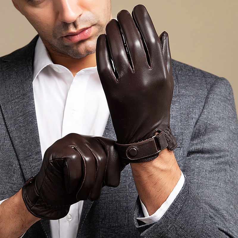 Men'S Fashion Gloves - 2024 erkek Koyun Derisi Deri Eldiven