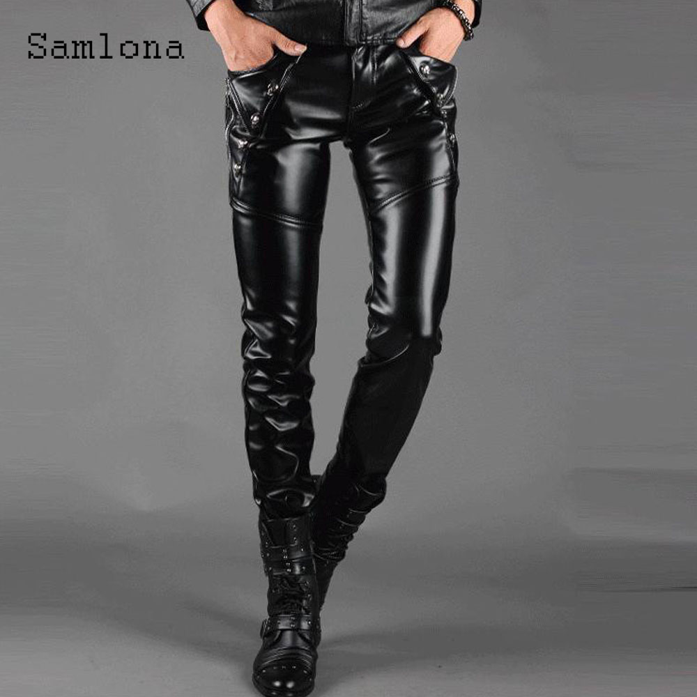 Men'S Fashion Pants 2025 - Seksi Grunge Pu Deri Pantolon Erkekler