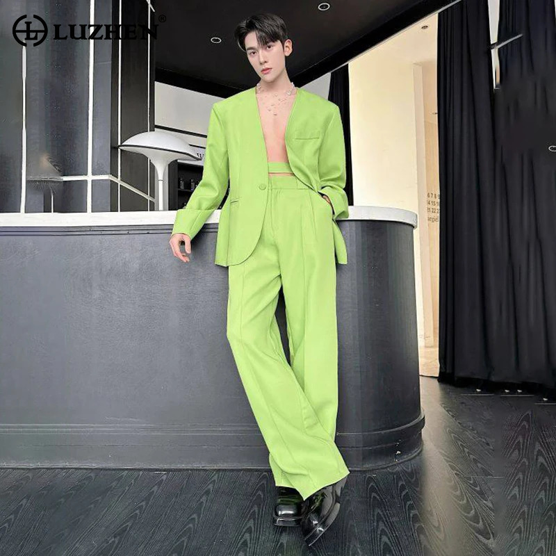 Men'S Fashion For 2026 - LUZHEN 2026 Bahar Yeni Düz Renk