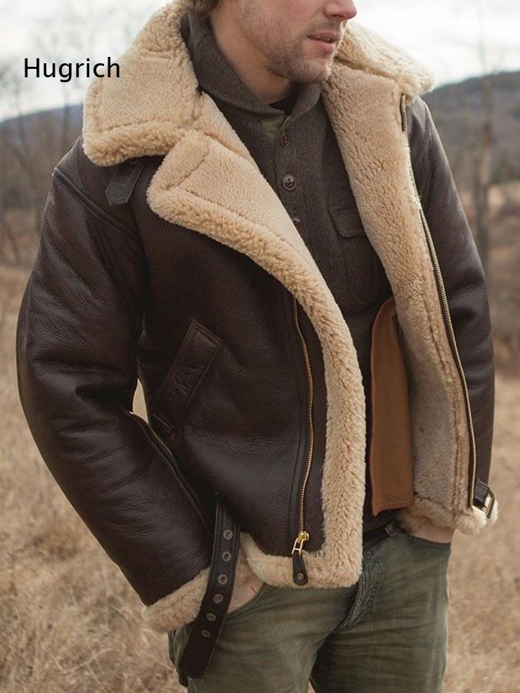 Bomber Jacket Men - Erkek B3 Shearling Pilot Ceketi Kahverengi