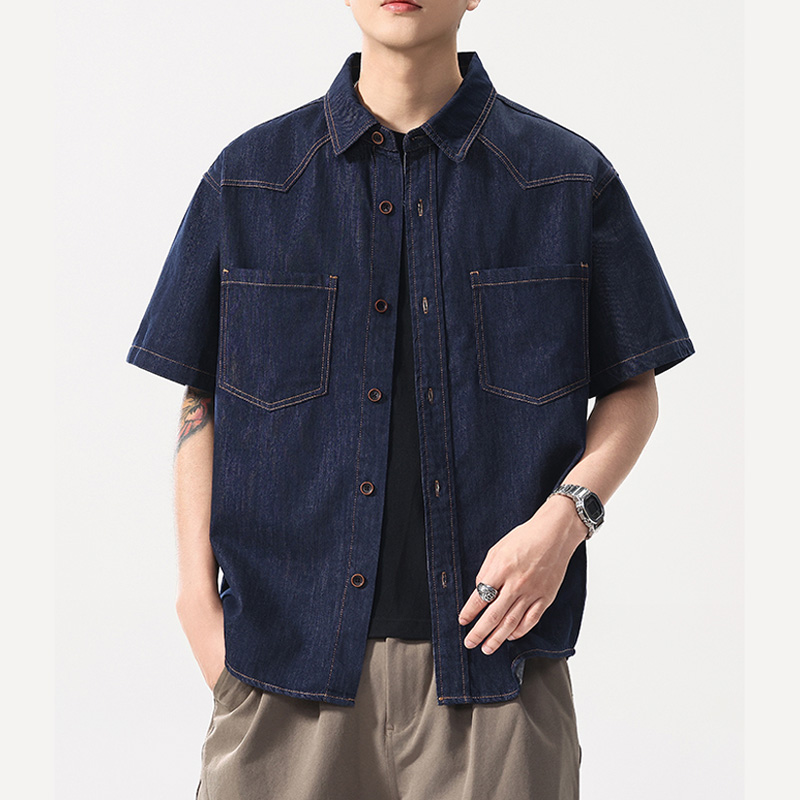 Jeans Shirt Fashion For Men - Yaz Hafif Ince Denim Gömlek Erkekler