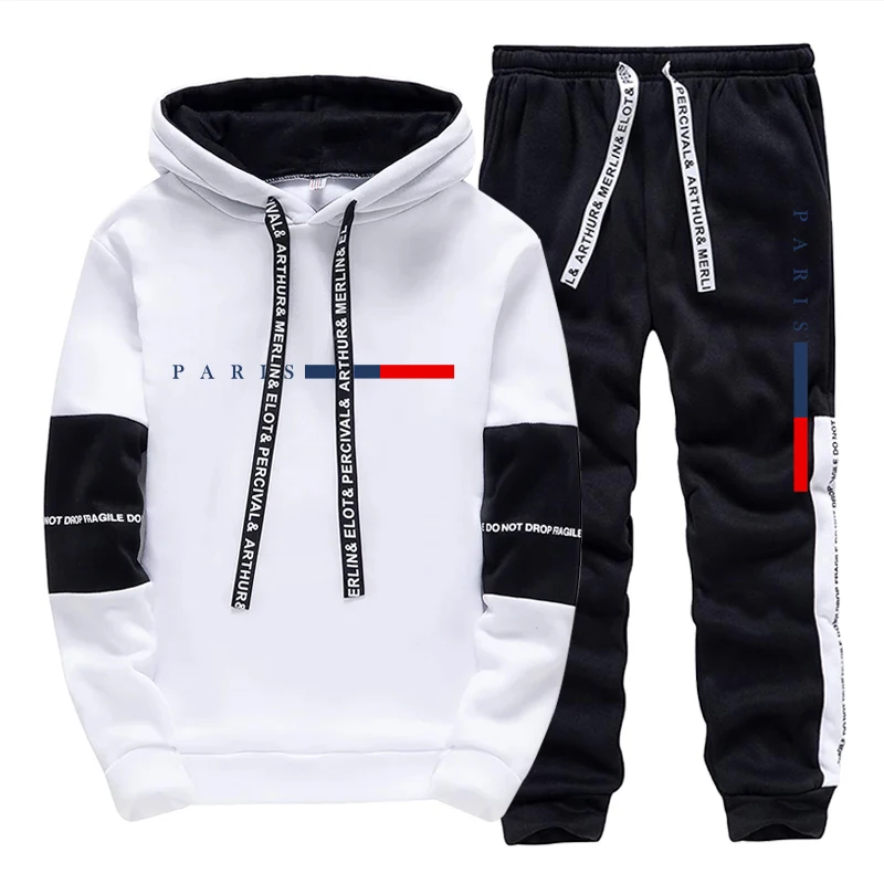 Men'S Fashion Pants - Erkek Takımı/Hoodie/Pantolon Paris Modası Sonbahar Kış