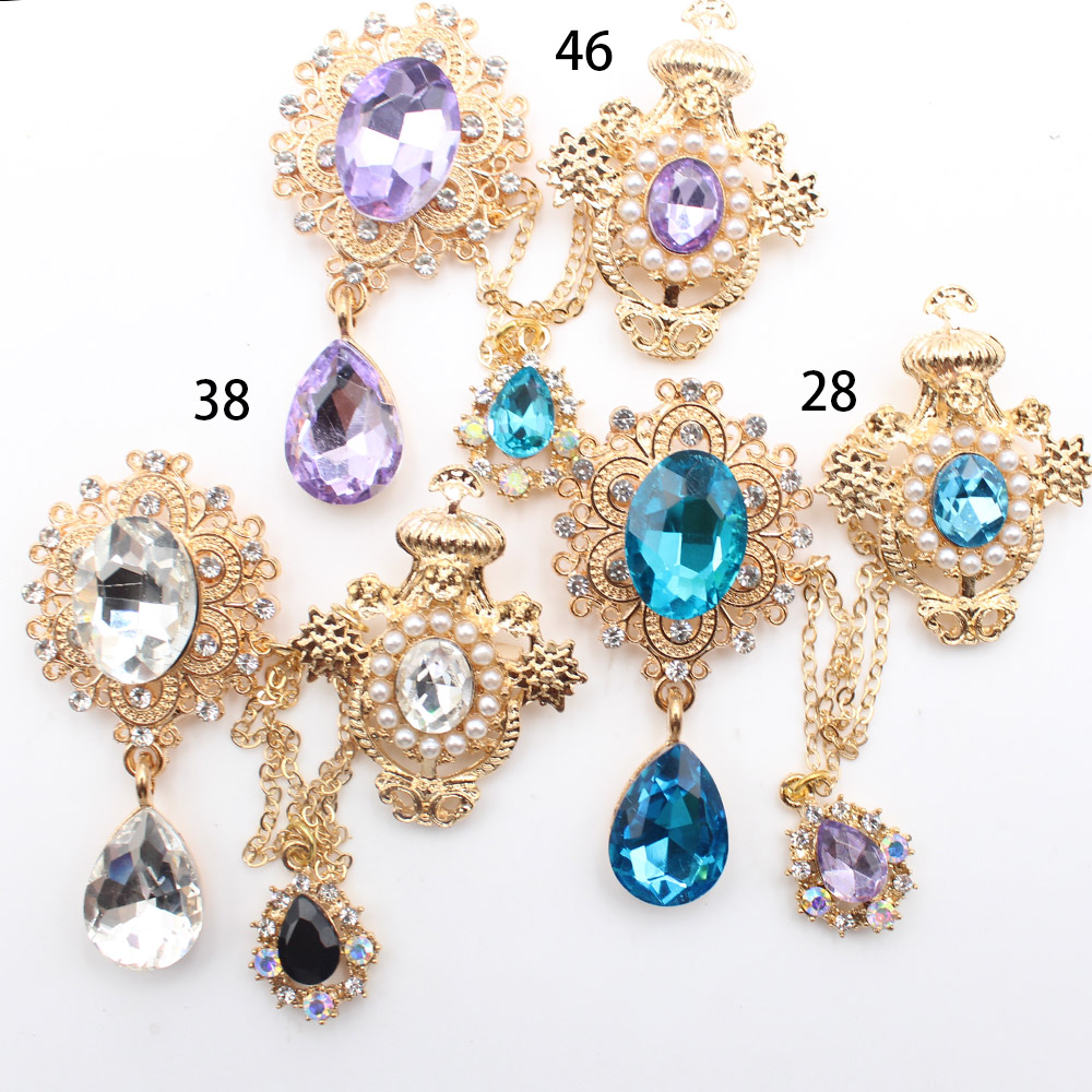 Men'S Fashion Jewelry - Yeni alaşım cam pin zinciri inci