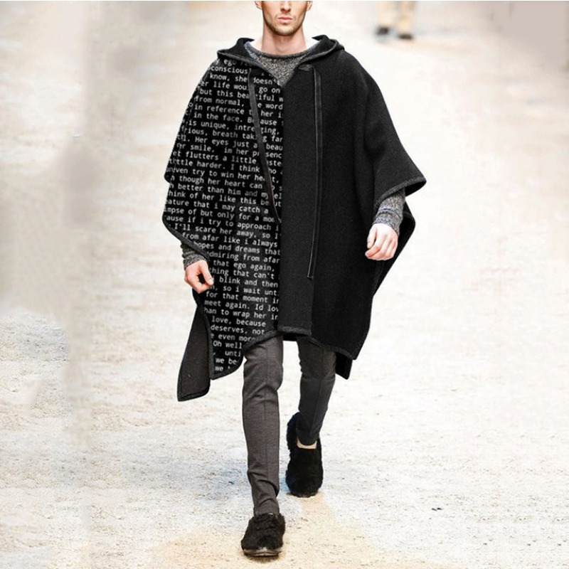 Moda Erkek Düzensiz Tarz Haval - Mens Fashion Poncho incelemesi ve fiyatı