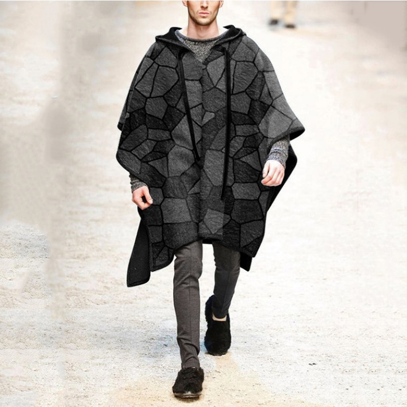 Moda Erkek Düzensiz Tarz Haval - Mens Fashion Poncho incelemesi ve fiyatı