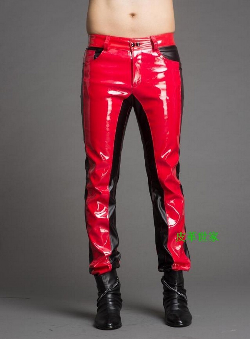 Kış Yeni erkek Moda Dikiş deri - Men'S Fashion Pants 2025 incelemesi ve fiyatı