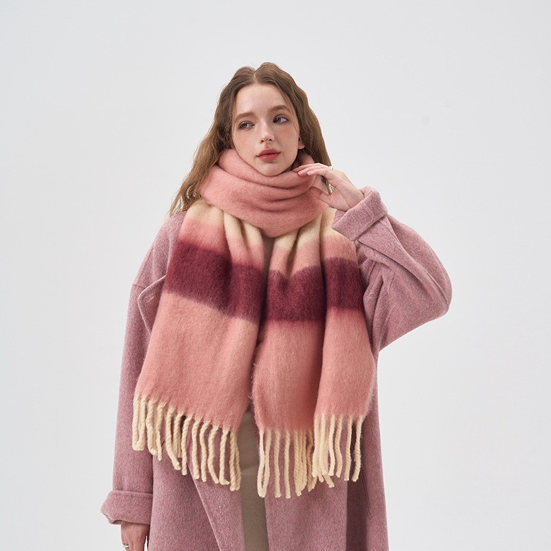Yeni Kış Gökkuşağı Ekose Fırça - Mens Fashion Poncho incelemesi ve fiyatı