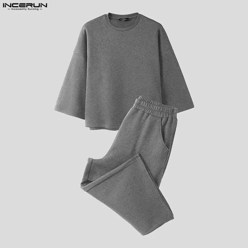 INCERUN Erkekler Setleri Düz R - Men'S Fashion Pants incelemesi ve fiyatı