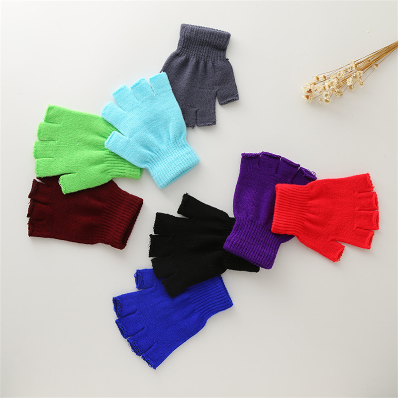 1 çift Unisex siyah yarım parm - Men'S Fashion Gloves incelemesi ve fiyatı