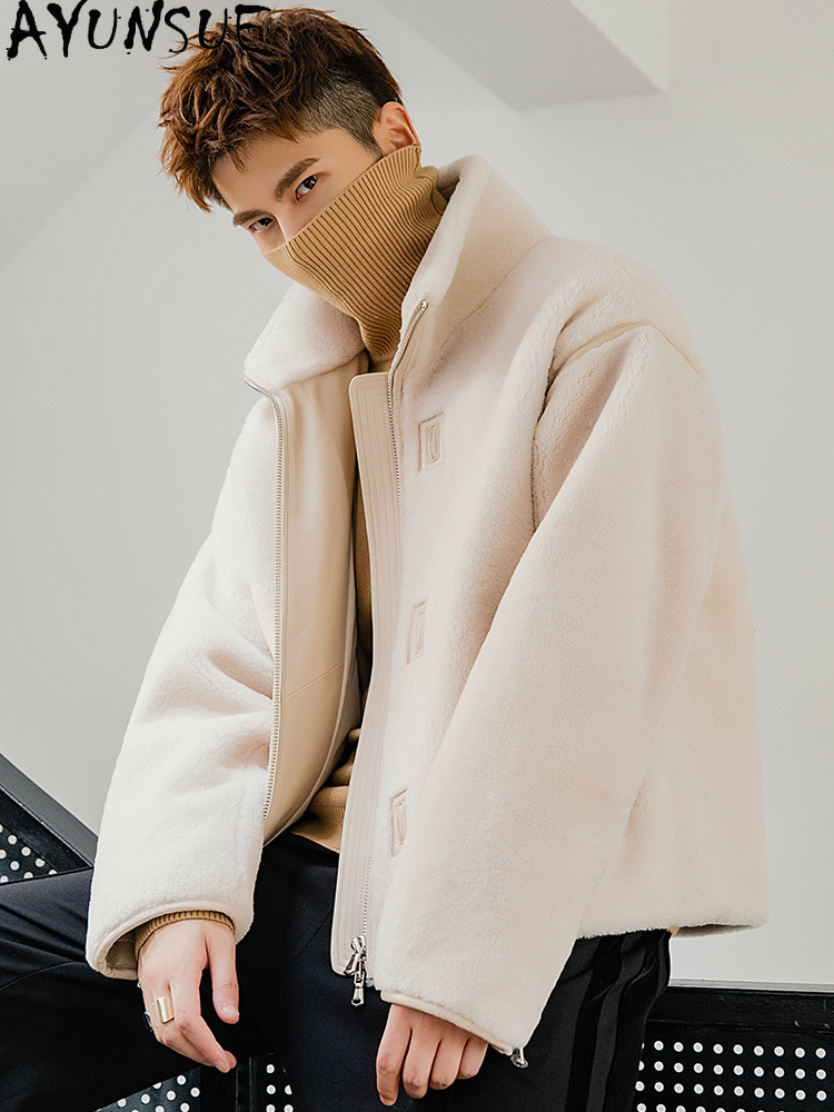 AYUNSUE Doğal Merinos Koyun Sh - Men'S Fashion Zipper Jacket incelemesi ve fiyatı