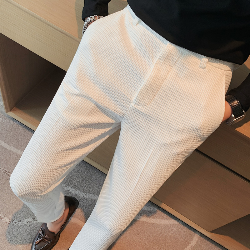 2024 Sonbahar Yeni Waffle Stre - Men'S Fashion For Wedding incelemesi ve fiyatı
