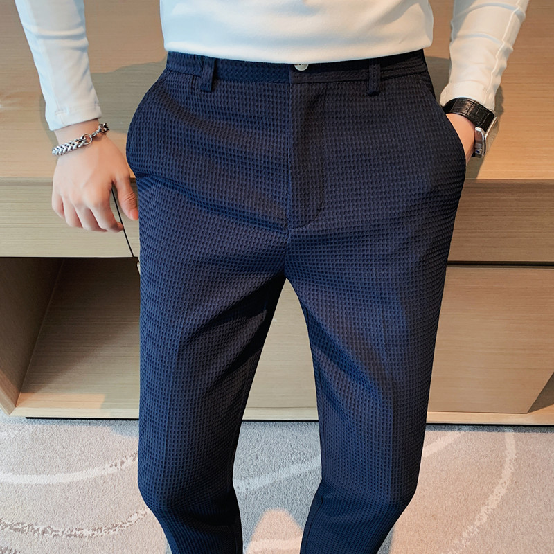 2024 Sonbahar Yeni Waffle Stre - Men'S Fashion For Wedding incelemesi ve fiyatı