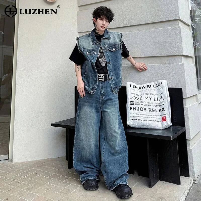 LUZHEN 2026 Yaz Denim Iki parç - Men'S Fashion For 2026 incelemesi ve fiyatı