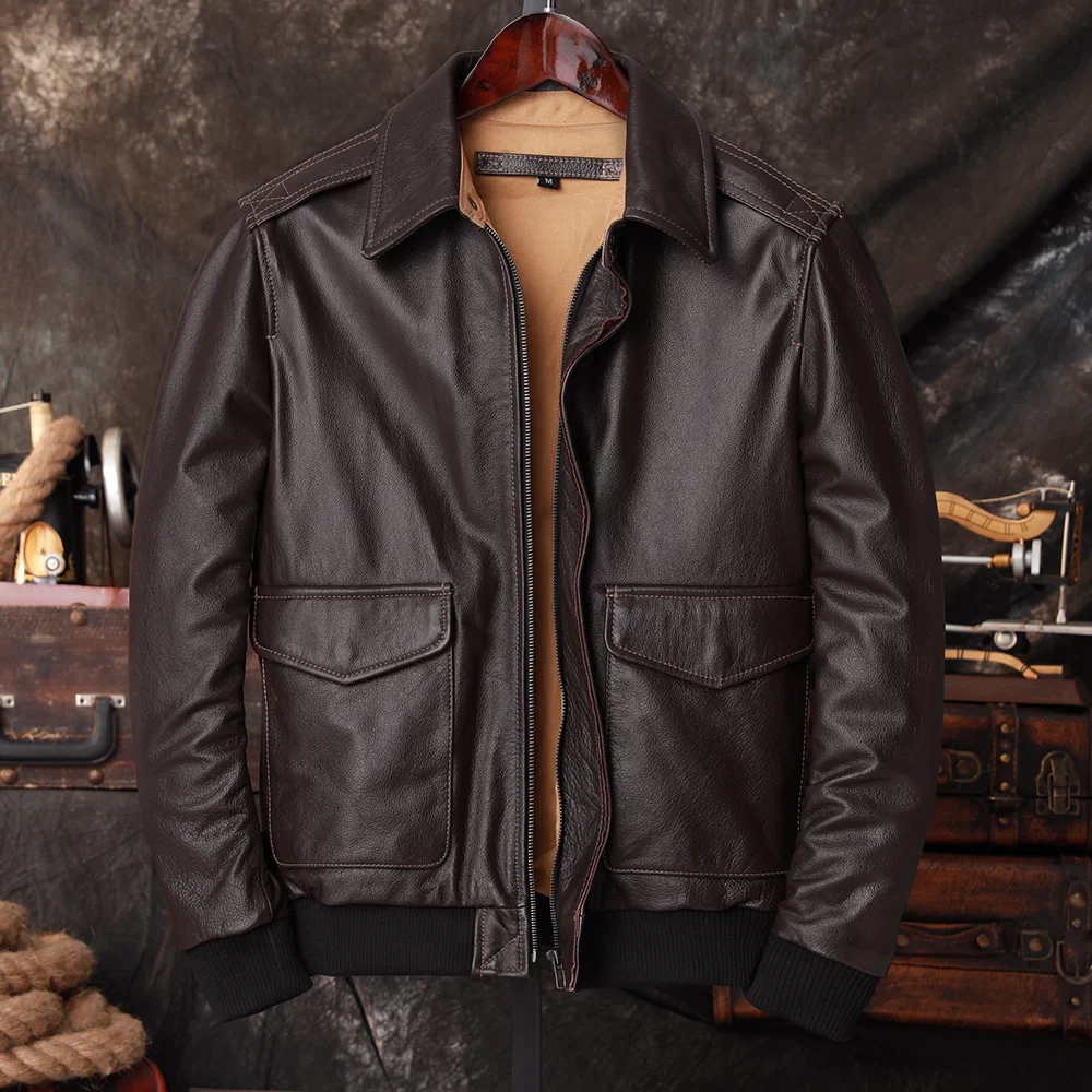Bomber A2 Pilot Hakiki Deri Ce - Bomber Jacket Men incelemesi ve fiyatı