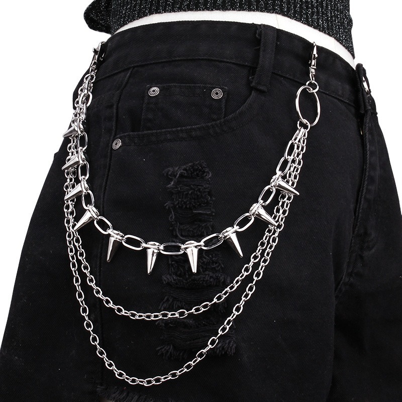 Hip Hop Punk Rock Metal Pantol - Men'S Fashion Trousers incelemesi ve fiyatı