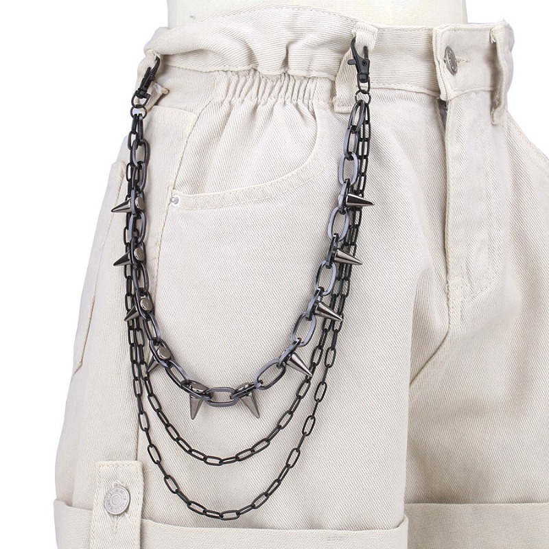 Hip Hop Punk Rock Metal Pantol - Men'S Fashion Trousers incelemesi ve fiyatı