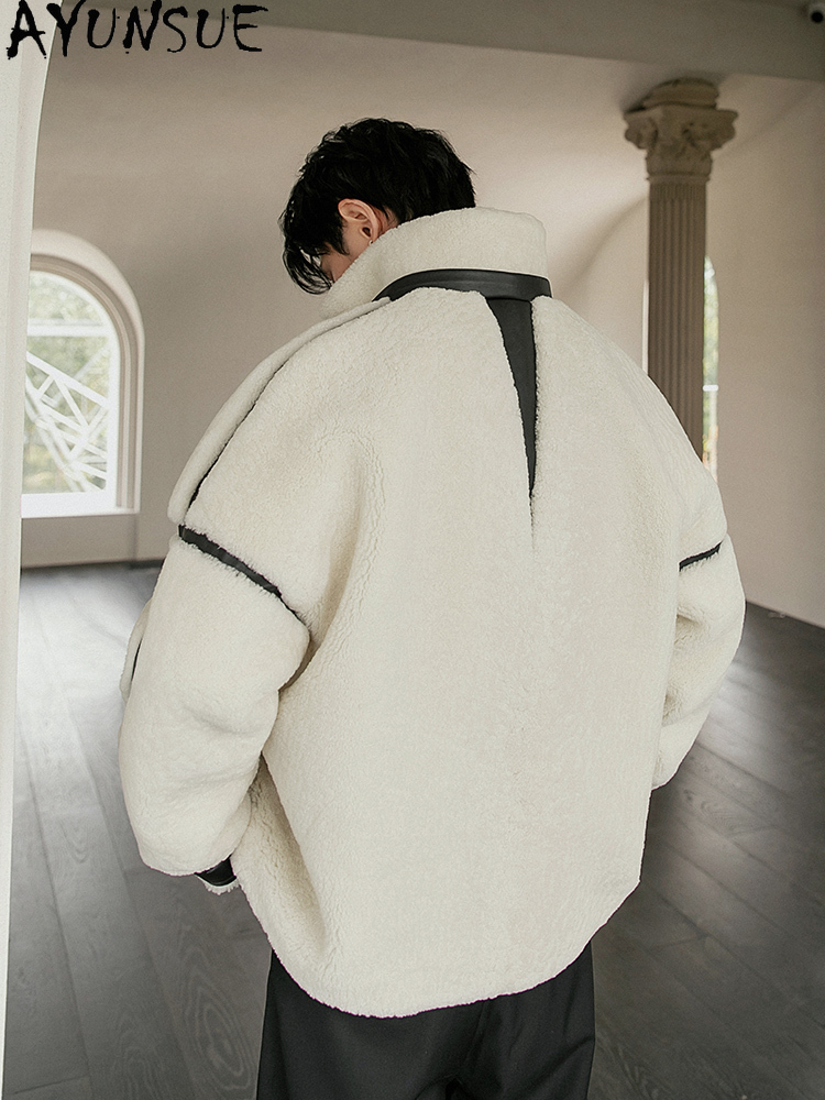 AYUNSUE Lüks Doğal Kürk Ceket  - Men'S Fashion Zipper Jacket incelemesi ve fiyatı